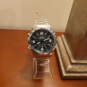 Brand New Weide Silver & Black Men's LED Watch